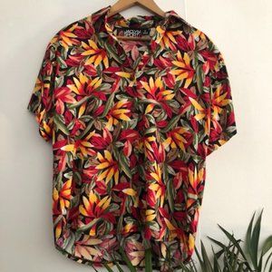 Jaclyn Sport Button down tropical shirt